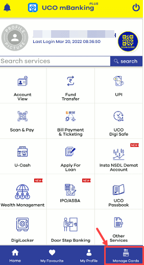 UCO bank ATM PIN Online