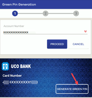 UCO bank ATM PIN Online
