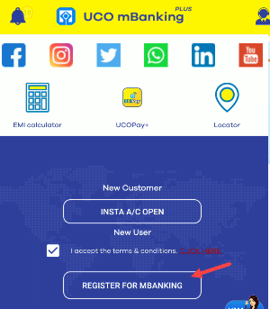 Activate UCO Mobile Banking on Mobile Phone