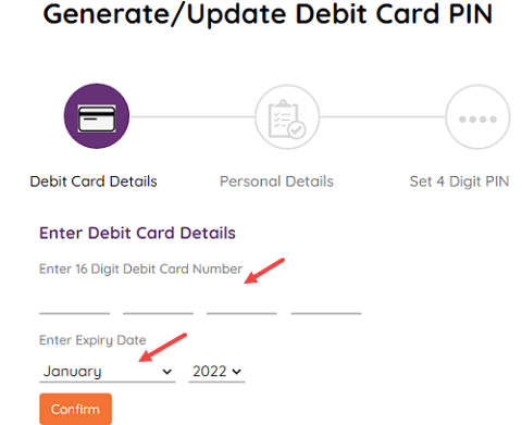 AU Small Finance Bank Debit Card ATM PIN
