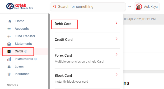 Check Kotak Debit Card Number, Expiry Date, and CVV Online