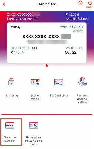 Change or Generate Union Bank of India ATM PIN Online