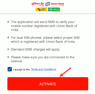 Union Bank of India Mobile Banking Activation Process