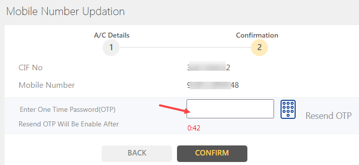 Change Indian Bank Registered Mobile Number Online