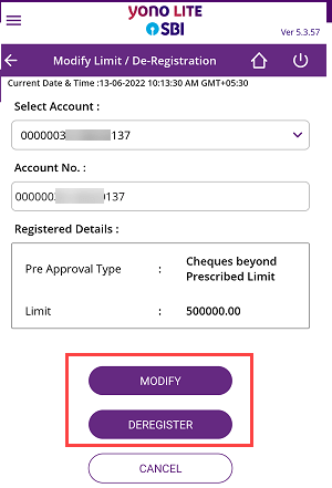 Register SBI Account for Positive Pay System