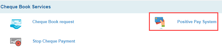 Register SBI Account for Positive Pay System