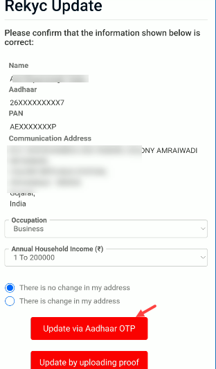 Update Kotak Bank KYC Online Using Aadhaar