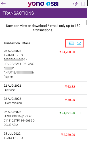Check SBI Account Transaction History Online