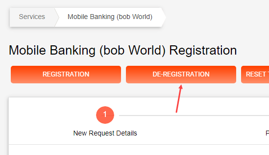 De-Register Bank of Baroda Mobile Banking (bob  world)