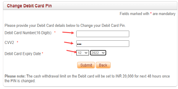 Generate IndusInd Bank ATM PIN Online