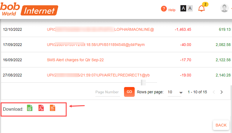 Download Bank of Baroda Statement Through Net Banking