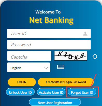 Canara Internet Banking login User ID