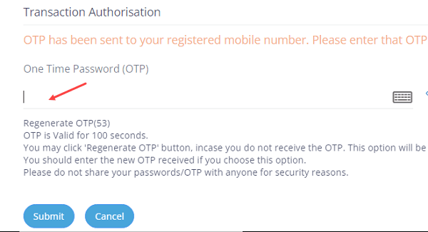 Canara Internet Banking login User ID