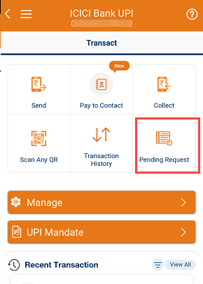  Block/Unblock UPI ID in ICICI Mobile Banking