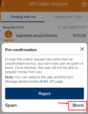 Block/Unblock UPI ID in ICICI Mobile Banking