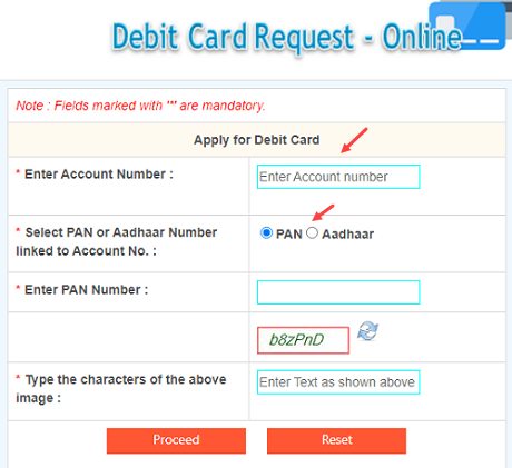Re-issue New Canara Bank ATM/Debit Card When Existing Debit Card Expired