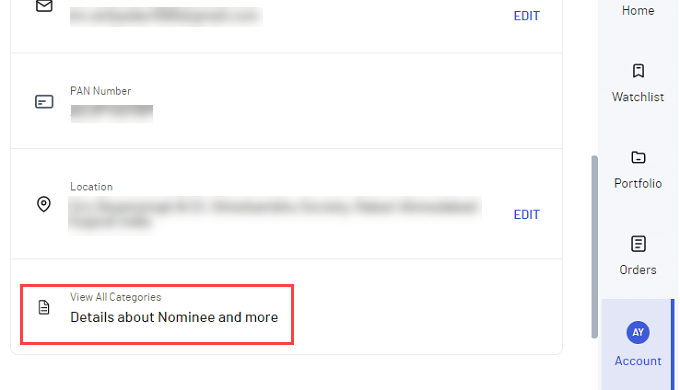 Add Nominee in Angel One Online
