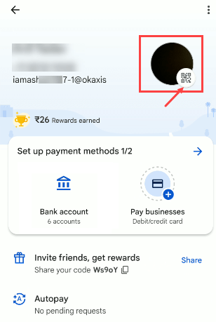 check Google Pay QR code