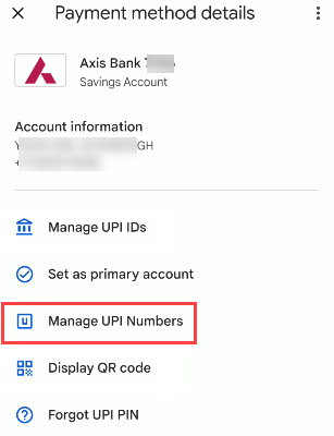 Create UPI Number Google Pay