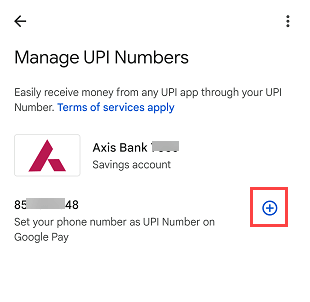Create UPI Number Google Pay