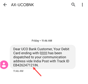 Track UCO Bank Debit Card Delivery Status Online