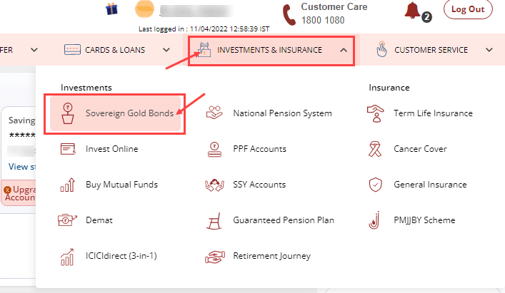  Buy Sovereign Gold Bond Online in ICICI Bank