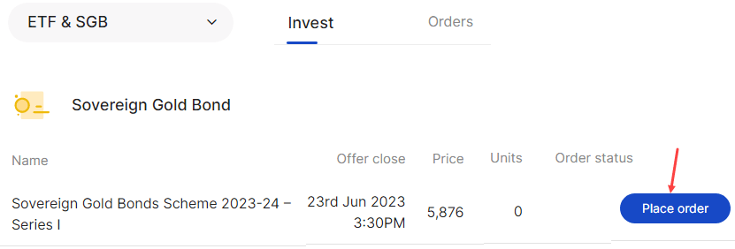 Zerodha Coin - Purchase Sovereign Gold Bond Online