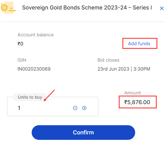 Zerodha Coin - Purchase Sovereign Gold Bond Online