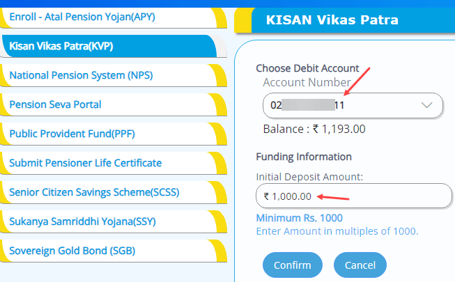 Apply Kisan Vikas Patra (KVP) Online in Canara Bank