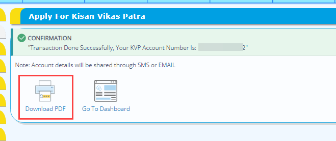 Apply Kisan Vikas Patra (KVP) Online in Canara Bank