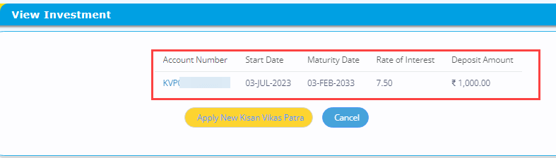Apply Kisan Vikas Patra (KVP) Online in Canara Bank