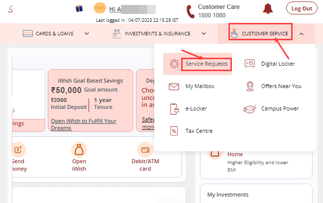 Add OR Update Nominee in ICICI Bank Online