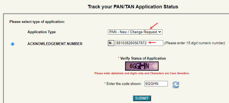 Pan Card Delivery Status Tracking Online