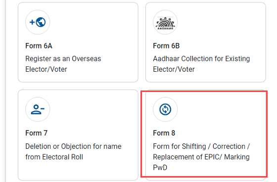 Register/Update Mobile Number With Voter Card (EPIC) Online