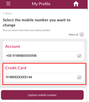 Change Axis Credit Card Registered Mobile Number Online