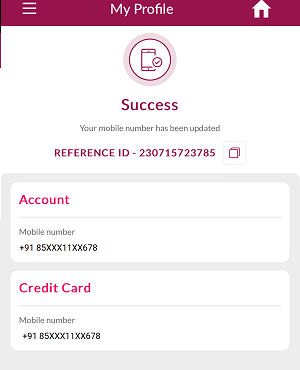 Change Axis Credit Card Registered Mobile Number Online