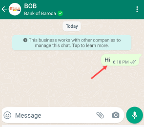 Check Bank of Baroda Account Balance on WhatsApp