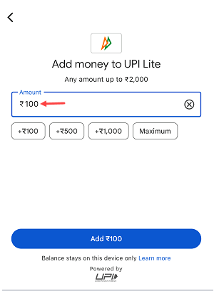Google Pay UPI Lite Activation & How to Add Money