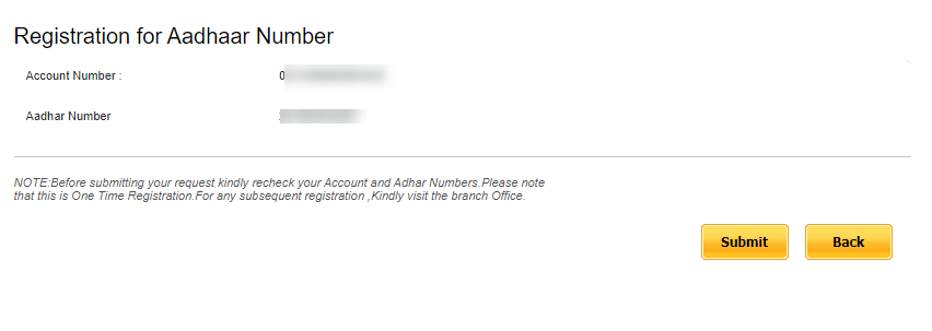 Punjab National Bank (PNB) account Aadhaar link status