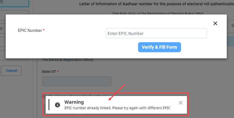 Check The Voter ID Card And Aadhaar Linking Status Online