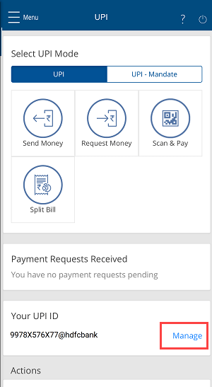 Block HDFC Account UPI Debit Transactions