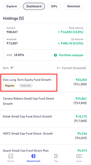 Withdraw Money Mutual fund Groww App
