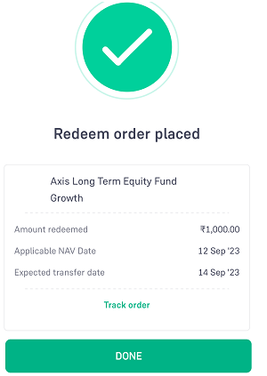 Withdraw Money Mutual fund Groww App