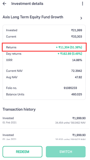 Withdraw Money Mutual fund Groww App