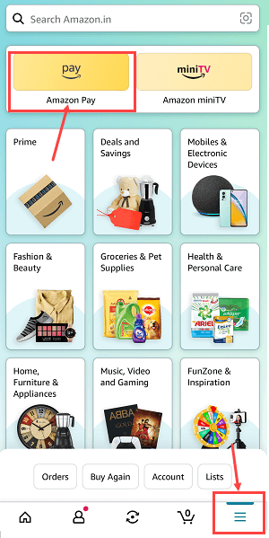 Create a new UPI ID on Amazon Pay