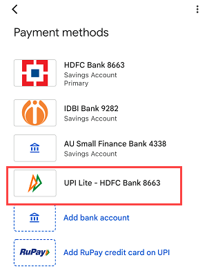 Delete Or close your Google Pay UPI Lite account