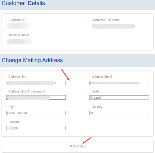 Change HDFC Bank Account Address Online