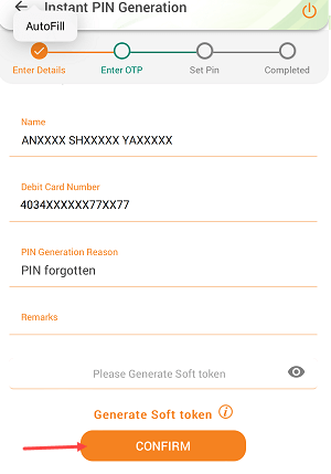 IDBI Bank ATM PIN online on Mobile banking