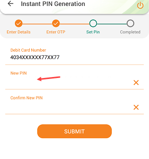 IDBI Bank ATM PIN online on Mobile banking