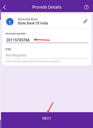 Transfer Money To Bank Account Number on PhonePe
